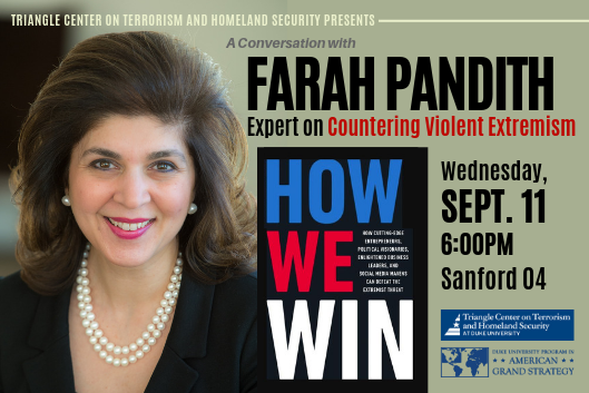 Farah Pandith Sept. 11 in Sanford 04 at 6pm